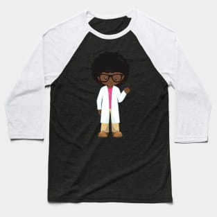 Science Girl, African American Girl, Scientist Baseball T-Shirt